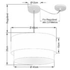 Pendente Duplo Cilíndrico Com Desvio De Centro Vivare Md-4365