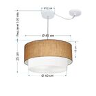 Pendente Duplo Cilíndrico Com Desvio De Centro Vivare Md-4365