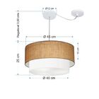 Pendente Duplo Cilíndrico Com Desvio De Centro Vivare Md-4365