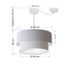 Pendente Duplo Cilíndrico Com Desvio De Centro Vivare Md-4365