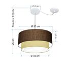 Pendente Duplo Cilíndrico Com Desvio De Centro Vivare Md-4366