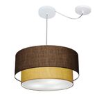 Pendente Duplo Cilíndrico Com Desvio De Centro Vivare Md-4366