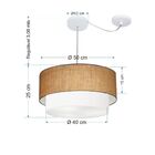 Pendente Duplo Cilíndrico Com Desvio De Centro Vivare Md-4366