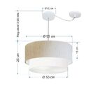 Pendente Duplo Cilíndrico Com Desvio De Centro Vivare Md-4367