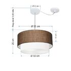 Pendente Duplo Cilíndrico Com Desvio De Centro Vivare Md-4367