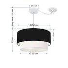 Pendente Duplo Cilíndrico Com Desvio De Centro Vivare Md-4367