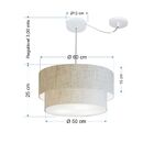 Pendente Duplo Cilíndrico Com Desvio De Centro Vivare Md-4368