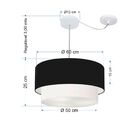 Pendente Duplo Cilíndrico Com Desvio De Centro Vivare Md-4368