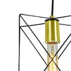 Pendente Duplo Estrela Aramado Preto Com Dourado