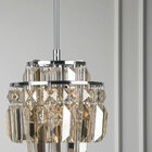 Pendente em Cristal e Metal KRI Âmbar Bella Ø18cm para 1 lâmp