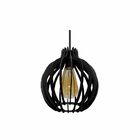 Pendente Em Madeira - Drop Light - Preto