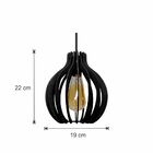 Pendente Em Madeira - Drop Light - Preto