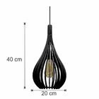 Pendente Em Madeira - Drop Mini - Preto