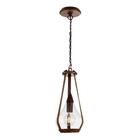 Pendente Em Madeira E Vidro 19cm 1 Lâmpada Madelustre Bivolt