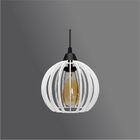 Pendente Em Madeira - Micro Ball Light - Branco