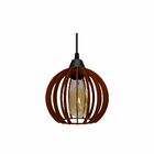 Pendente Em Madeira - Micro Ball Light - Marrom