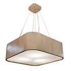 Pendente Em Madeira Quadrado Md-4374 45x45cm Lâmina Natural -