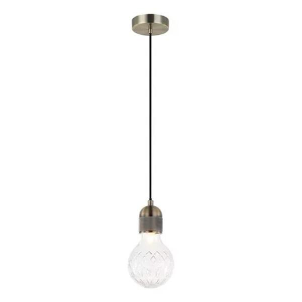 Pendente Em Metal Bella Na Cor Ouro Velho Para 1 Lâmpada Halo