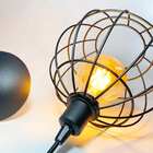 Pendente Em Metal Para 1 Lâmpada Curve Preto