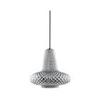 Pendente Em Vidro Cromado Translucido - 30x31cm