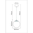 Pendente Em Vidro Esfera 20cm Madelustre Cristal