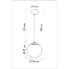 Pendente Em Vidro Esfera 30cm Madelustre Cobre