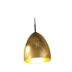 Pendente Em Vidro Folheado Dourado