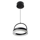 Pendente Emily Preto Anel Led Integrado 12w Ø20cm St1761