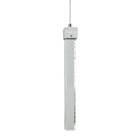 Pendente Empire Cristal Cromado Retangular Bolhas Led 7w 50cm