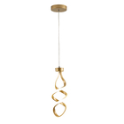 Pendente Espiral Dourado 37cm Led 20w 3000k Bivolt