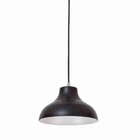 Pendente Estância Alumínio Pintado 1 Lâmpada Preto Madelustre