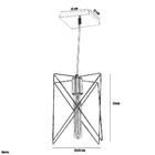 Pendente Estrela Aramado Perto Com Escovado