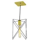 Pendente Estrela Aramado Preto Com Dourado