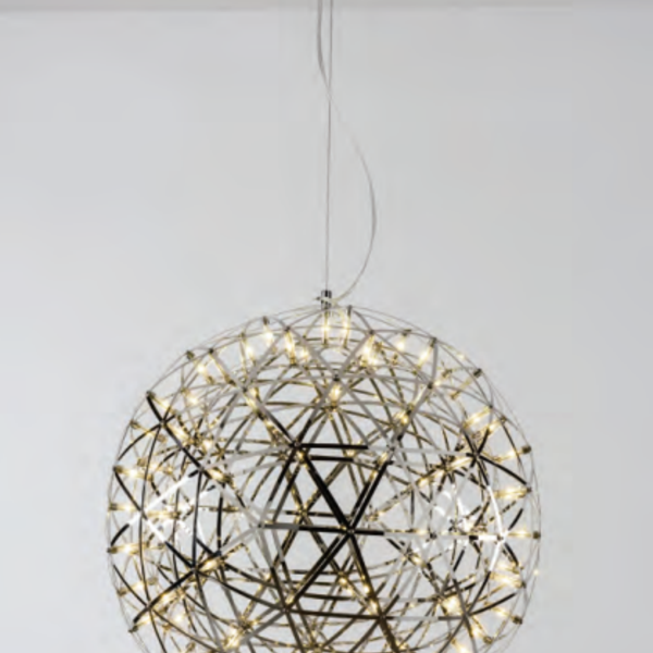 Pendente Estrelado 60cm Diametro 92x0,3w 2700k Cabo 120cm