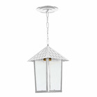 Pendente Exterior Blumenau Quadrado Metal Branco Bivolt