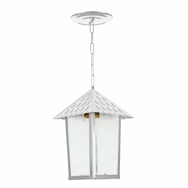 Pendente Exterior Blumenau Quadrado Metal Branco Bivolt