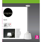 Pendente Externo 1 Lâmpada Branco e Alumínio IP43 Ayos Inspire