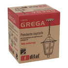 Pendente Externo 1 Lâmpada Branco Plástico Grega Dital