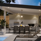 Pendente Externo 1 Lâmpada Dourado e Bronze Alumínio e Vidro IP43 Lille Biancoluce