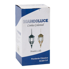 Pendente Externo 1 Lâmpada Preto Alumínio e Vidro IP43 Lille Biancoluce