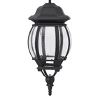 Pendente Externo 1 Lâmpada Preto Alumínio e Vidro IP43 Lille Biancoluce