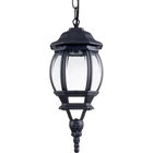 Pendente Externo 1 Lâmpada Preto Metal e Vidro Lille Biancoluce