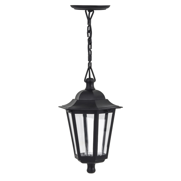 Pendente Externo 1 Lâmpada Termoplástico Preto 0130 Dital