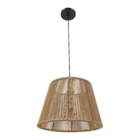 Pendente Externo Redondo Alumínio e Corda Náutica Bege Fiji G Fibrarte