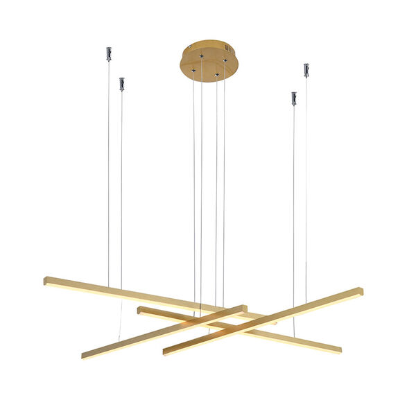 Pendente Fato Dourado 4l 3000k Bella Gd008