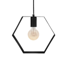 Pendente Favo G Preto Para Salas E Quartos Para 1 Lâmpada E27