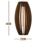 Pendente Filetado De Madeira Na Cor Imbuia Escura