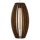 Pendente Filetado De Madeira Na Cor Imbuia Escura