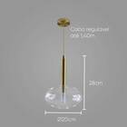 Pendente Filó Bronze Rz005 Bella + Led G9 5w Br. Quente St2821