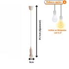 Pendente Fio Cabo Vintage Retro Industrial E27 Br Original